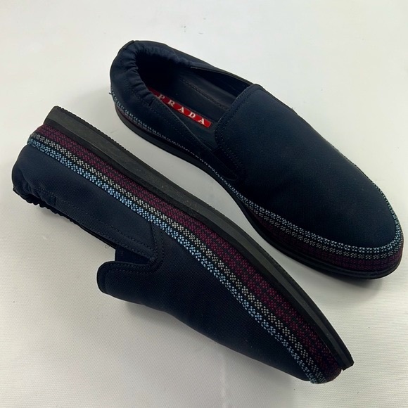 Prada Sport Saint Tropez Embroidered Canvas Espadrilles - Picture 6 of 13